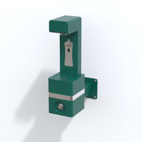 Oasis Green mehāniskā ūdens uzpildes stacija ārējai sienas montāžai, modelis DWM-BC-GRN